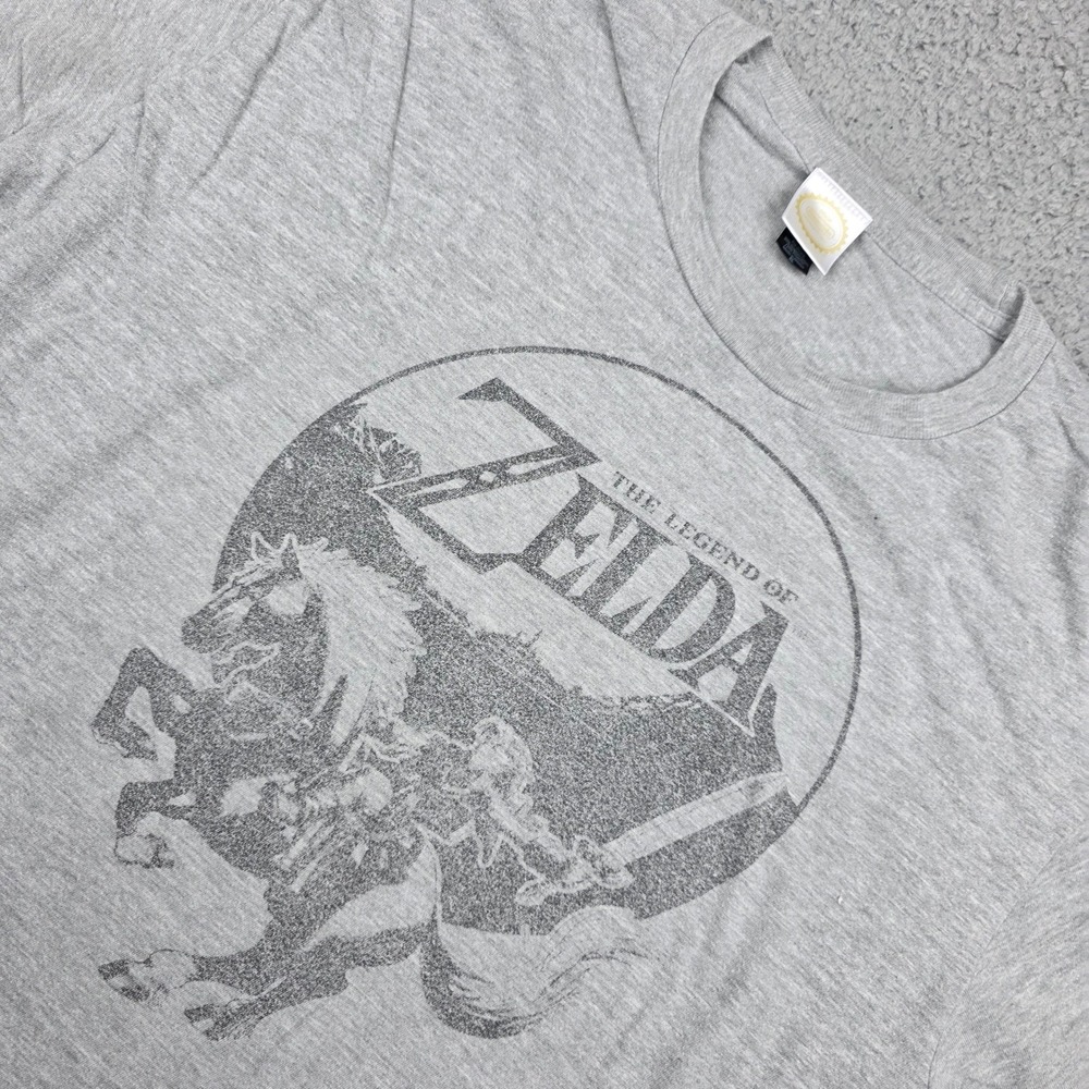 Nintendo Zelda Graphic T-Shirt Mens XL Gray Link Epona Short Sleeve Tultex 2019